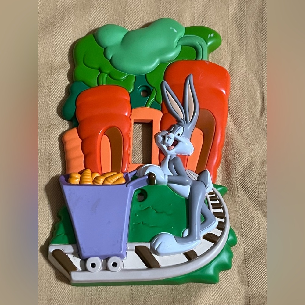 LOONEY TUNES BUGS BUNNY LIGHT SWITCH PLATE RARE WARNER BROTHERS